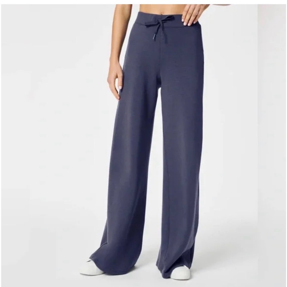 SPANX Wide Leg Pants in Dark Storm